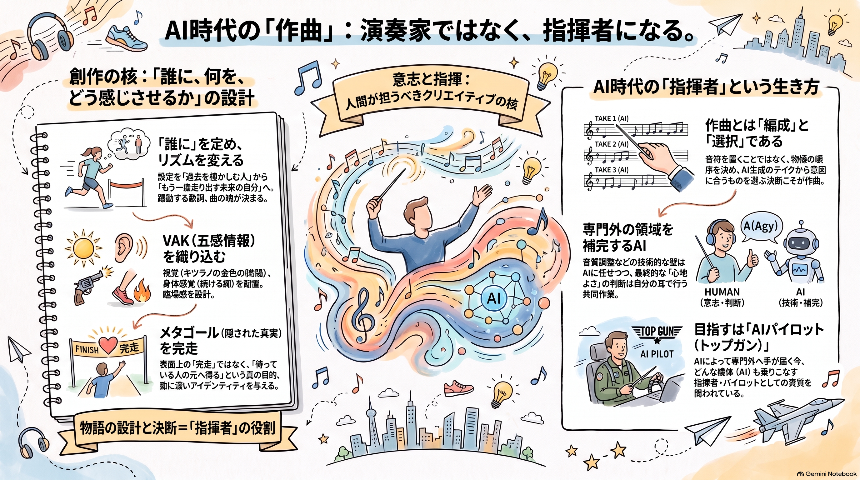 AI時代の指揮者型作曲術 インフォグラフィック