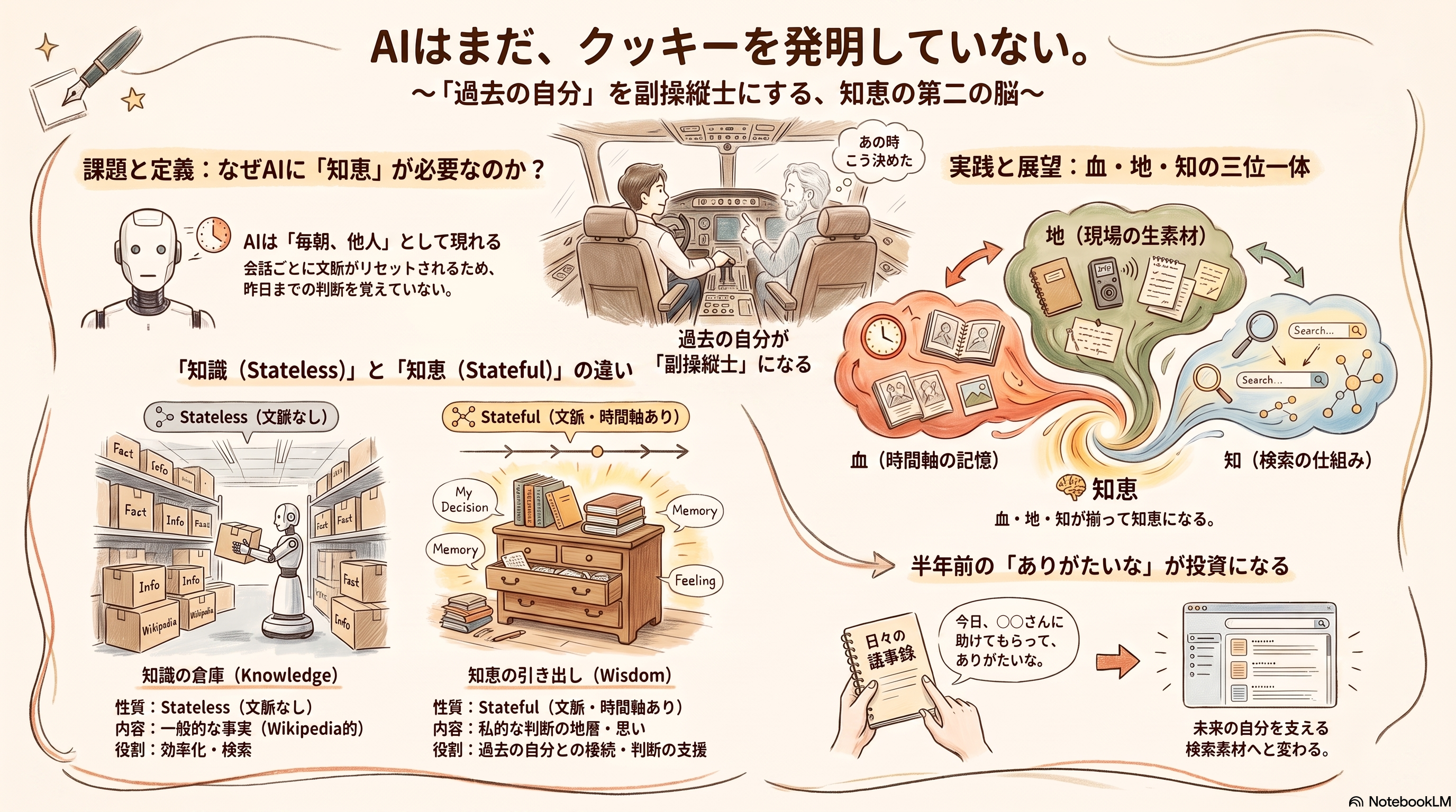 インフォグラフィック：AIと知恵の第二の脳